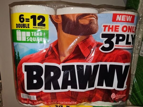 Brawny 6 Roll Square Sheets (76 3-ply sheets)