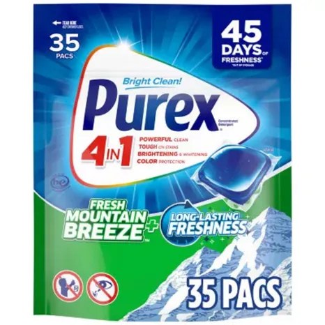 Purex 35 Detergent Pacs (Mountain Breeze)